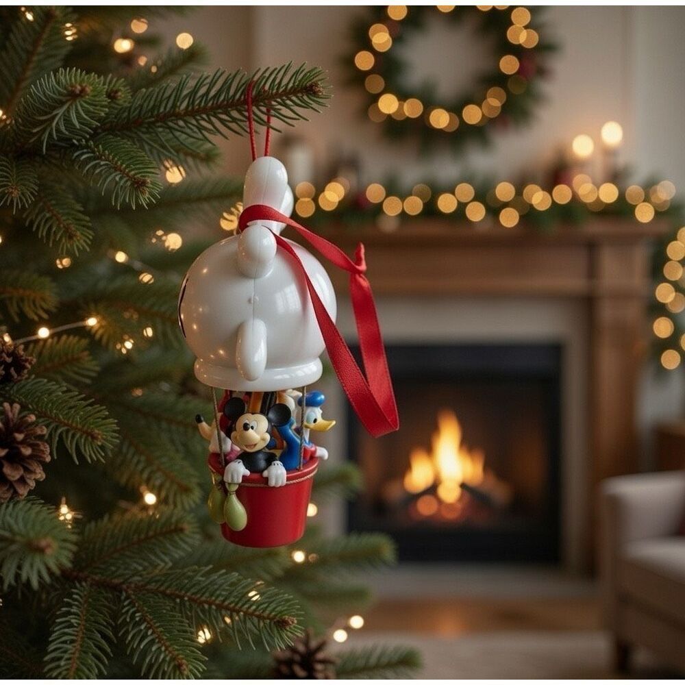 Disney Mickey and Friends Hot Air balloon Glove Christmas ornament